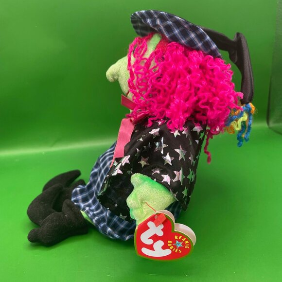 Ty Beanie Babies Scary the Witch Halloween Beanbag Plush Stuffed Animal Toy 2000 - Picture 2 of 10